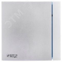 Вентилятор накладной Silent-100 CRZ Silver Design 3C с таймером Soler & Palau 03-0103-134