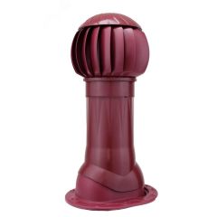 Комплект вентиляционной системы для фальцевой и битумной кровли, цвет Crimson ERA RRTV+S 160 Crimson