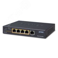 Удлинитель PoE 5хRJ45 10/100/1000 Мб/с, 802.3af/at, 60 Вт PLANET POE-E304