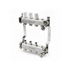 Блок коллекторный с регулировочными клапанами 3 выхода, 230 мм, 1 x 3/4 PRO AQUA R510MB.03