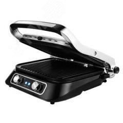 Электрогриль KT-1652, мощность 2100 Вт, цвет черно-серебристый KITFORT КТ-1652