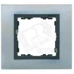 Рамка на 3 поста S82N нержавеющая сталь - графит (металл им.) Simon 82837-37