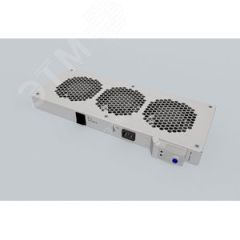 Модуль вентиляторный 19 1U, 3 вентилятора с терморегулятором, черный REM R-FAN-3T-9005