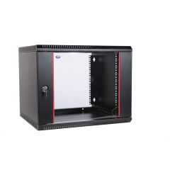 Шкаф телекоммуникационный настенный разборный 6U (600х350) дверь стекло черный ЦМО ШРН-Э-6.350-9005