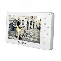 Монитор видеодомофона TFT LCD 7 поддержка работы с вызывными панелями и видеокам Tantos Amelie White HD