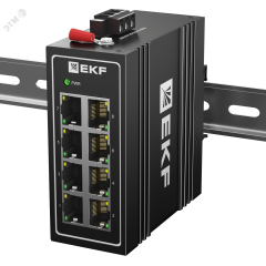 Коммутатор промышленный неуправляемый U-8T, 8 портов 10/100Base-T(X) RJ45, монтаж на динрейку TSX EKF EKF TSX-U-8T