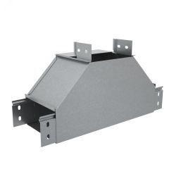 Т-отвод вертикальный 80х100 мм вверх c разворотом трассы на 90 гр. ПЛЮС INOX304 КМ-профиль PL6277