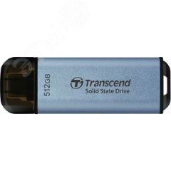 Накопитель твердотелый SSD 512GB ESD300, USB 3.2 Gen 2, USB Type-C, небесно-голубой Transcend TS512GESD300C