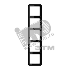 Рамка 5 постов универсальная черная JUNG CD585SW