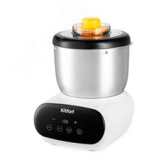 Тестомесильная машина KT-3427, Мощность 120 Вт, Общий объем чаши 3,5 л, Материал чаши нержавеющая сталь KITFORT КТ-3427