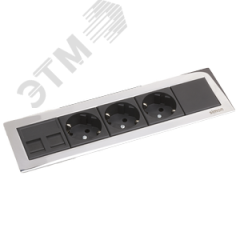 Connect Офиблок LINE на 4 модуля К45 4 выхода для кабеля графит Simon KFC134-14