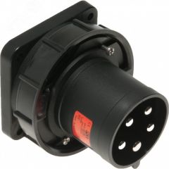 Вилка встраиваемая 63А/400V/3P+N+E/IP67 черная PCE 635-6xs