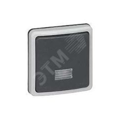 Plexo Выключатель кнопочный 6А с подсветкой IP66 серый LEGRAND 90482