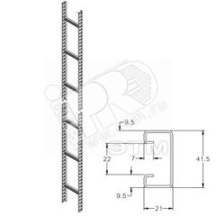 Вертикальный кабельный лоток лестничного типа Vergokan SKL60.600