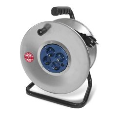 Удлинитель силовой ТМ Союз на металлической катушке 4 гнезда с защитной крышкой 4000Вт ПВС 30м Универсал 482S-4403