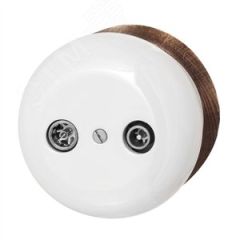 Розетка TV/R-SAT оконечная Фаберже, керамика, цвет перламутр Бирони B2-305-010/18