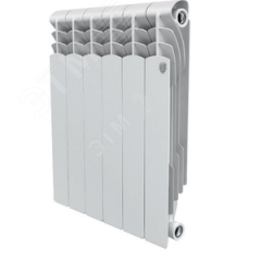 Радиатор алюминиевый секционный 500/100/6 боковое подключение Royal Thermo RTI250006