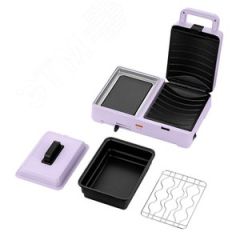 Бутербродница 2 в 1 KT-6061-3, мощность 1120 Вт, цвет лавандовый KITFORT КТ-6061-3