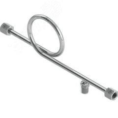 Отвод сифонный С910-2, вход - внутр.резьба М20х1,5, выход - накид.гайка G1/2', дренаж - наруж.резьба G1/2', 12х18Н10Т, AISI 316L Метакам С910-2СМЗВДВВ