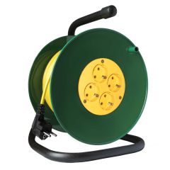 Удлинитель ТМ Союз силовой на катушке с 4  гнезда 3700 Вт с заземлением 50м Универсал 481S-3605