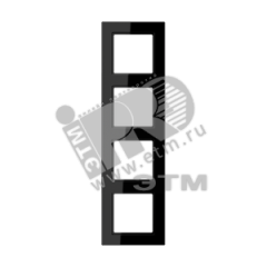 Рамка 4-я для горизонтальной/вертикальной установки  Серия- ACreation  Материал- дуропласт  Цвет- черный JUNG AC584SW