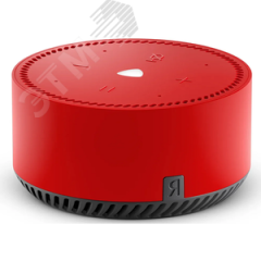 Станция Яндекс Лайт Красная (Умная колонка с голосовым помощником). Подписка 1 мес. Яндекс. Плюс Мульти в подарок. Yandex YNDX-00025 Red