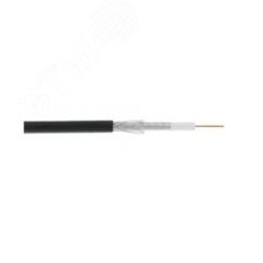 Кабель коаксиальный RG-6 (75 Ом) одножильный CCS внешний PE до -40C черный NETLAN EC-C2-32123B-BK-3