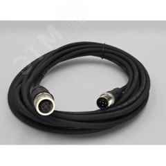Кабель M12, кодировка 4A, гнездовой/штыревой, 5000 мм, прямой, полиуретан, черный СТЭЗ 12340043