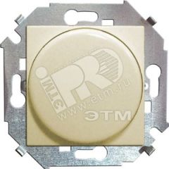 15 Регулятор напряжения поворотно-нажимной электронный переключатель 500Вт 230В винтовой зажим слоновая кость Simon 1591790-031