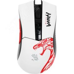 Мышь беспроводная Bloody R90 Plus Naraka, оптическая, USB, 5000dpi, 7 кнопок, белый/рисунок A4Tech R90 PLUS NARAKA