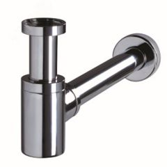 Сифон LINEIS-MINI для раковины 1'1/4 x 32 мм отвод с розеткой, латунь в хроме WIRQUIN 31640003