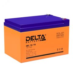 Аккумулятор GEL 12В 15Ач Delta GEL 12-15