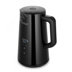 Чайник KT-6186, мощность 1500-1800 Вт, объём 1,5 л, цвет черный KITFORT КТ-6186
