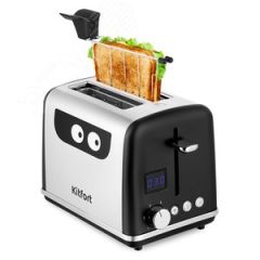 Тостер KT-6219, мощность 870 Вт, цвет черно-серебристый KITFORT КТ-6219