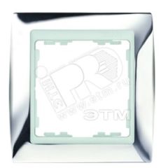 Рамка на 2 поста, S82, хром - белый Simon 82624-63