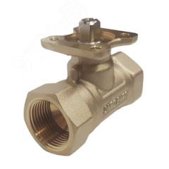 Кран шаровый двухходовой латунный под привод DN20, G3/4, КVS 4,0 Techno 2020A