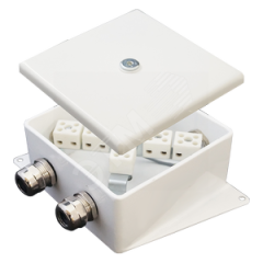 Коробка монтажная огнестойкая КМ-О (2к)-IP66-120х120 два ввода CD Гефест-СПб КМ-О (2к)-IP66-120х120 CD