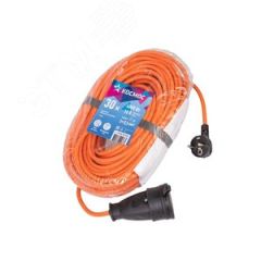 Удлинитель шнур 30м 1 гнездо КГ 3*2.5 мм 16A 250В 4000Вт каучук IP44 оранжевый УХз16 КОСМОС YSHKsm30m-1g(16A)KG