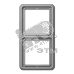 Рамка 2 поста универсальная ударопрочная серая JUNG CD582WUGR