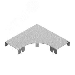 Крышка к углу горизонтальному 90 град. к лотку ПЛК 300, толщ. 1,2 мм, гор. цинк OSTEC 320839