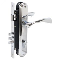 Замок врезной БУЛАТ ЗВ4-3.03.04 НОМОС хром  5 перф.кл. с/руч ПТК 13966