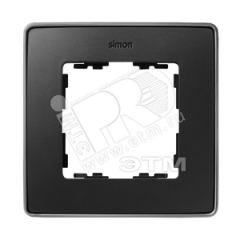 Рамка 1 пост графит основание алюминий Simon 8201610-240