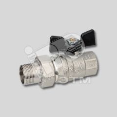 Кран шаровой 1'1/4 ВН со сгоном бабочка OREGON 322 полный проход Bugatti 03220042