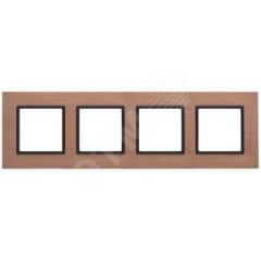 Рамка на 4 поста, металл, Эра Elegance, медь+антр, 14-5204-14 ЭРА Б0034562
