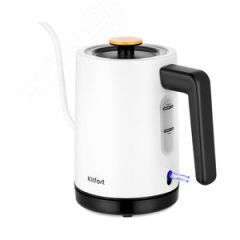 Чайник для варки кофе KT-6642, объем 0,8 л, мощность 1600 Вт, цвет черно-белый KITFORT КТ-6642