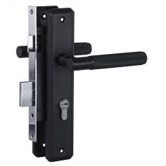 Замок врезной БУЛАТ ЗВ4-1.70.02.02 ФЕРОНА черный  5 перф.кл. с/руч ПТК 15408