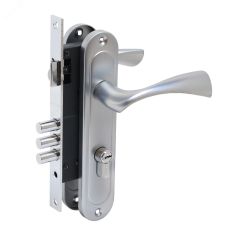 Замок врезной БУЛАТ ЗВ4-3.70.03.07 НОМОС титан  5 перф.кл. с/руч ПТК 13973