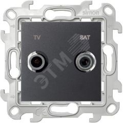 Розетка TV-SAT оконечная, графит Simon 2410486-038