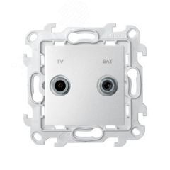Розетка TV-SAT одиночная цвета алюминий S24 Harmonie Simon 2410487-033