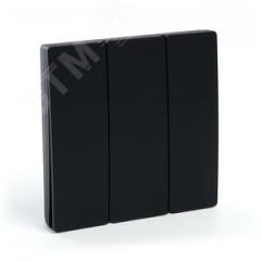 Кнопка-выключатель беспроводной 230V 500W трехклавишный, черный FERON TM83
